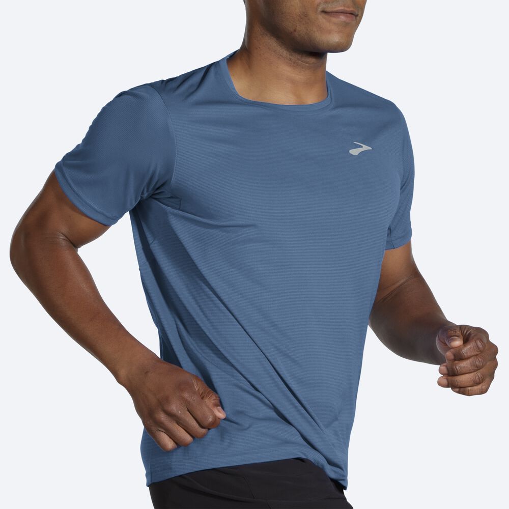 Brooks Atmosphere Short Sleeve Erkek Tişört Mavi | TR-954703