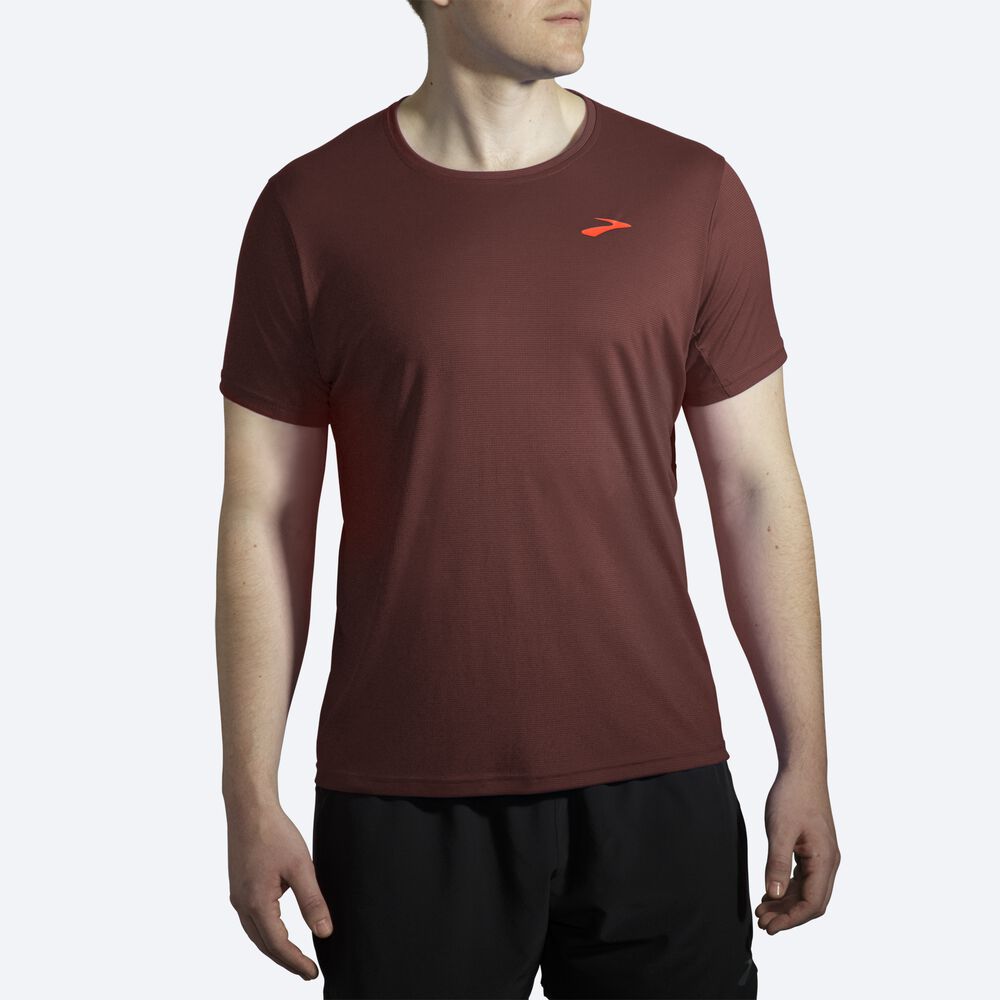 Brooks Atmosphere Short Sleeve Erkek Tişört Çikolata | TR-976508