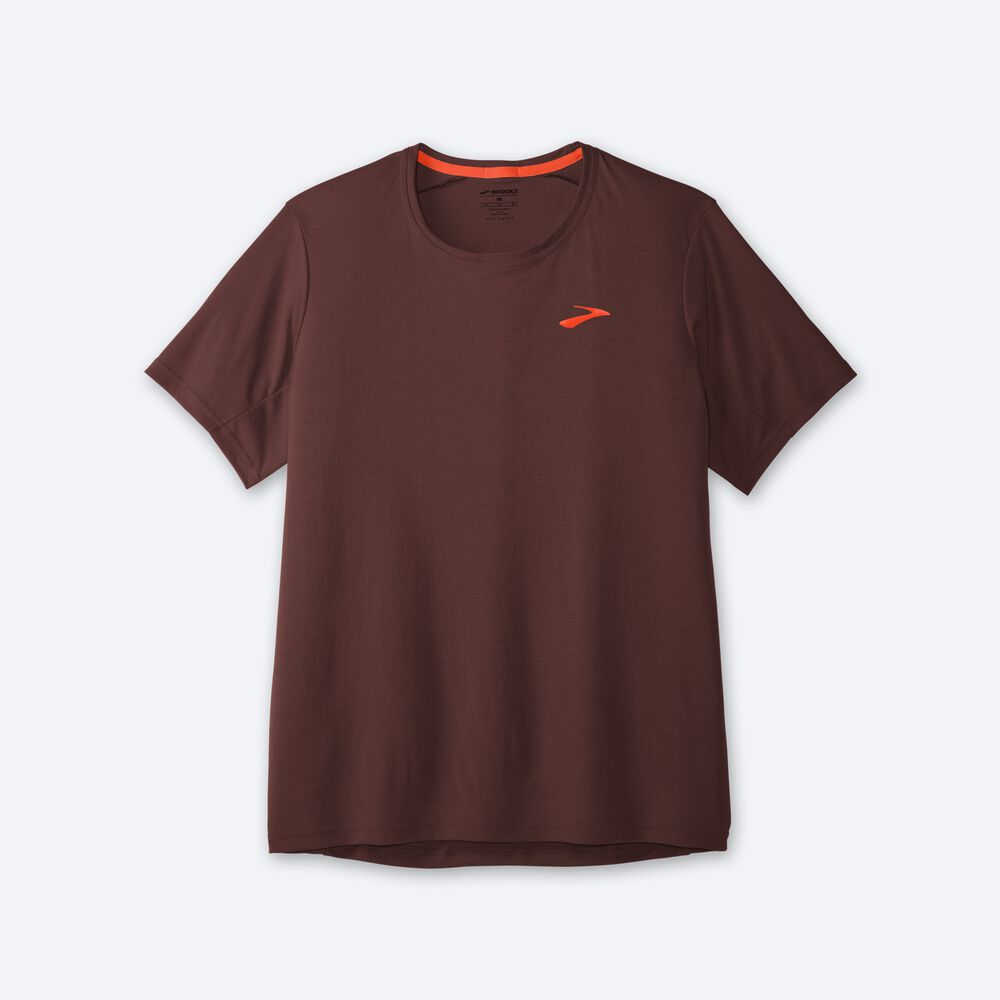 Brooks Atmosphere Short Sleeve Erkek Tişört Çikolata | TR-976508