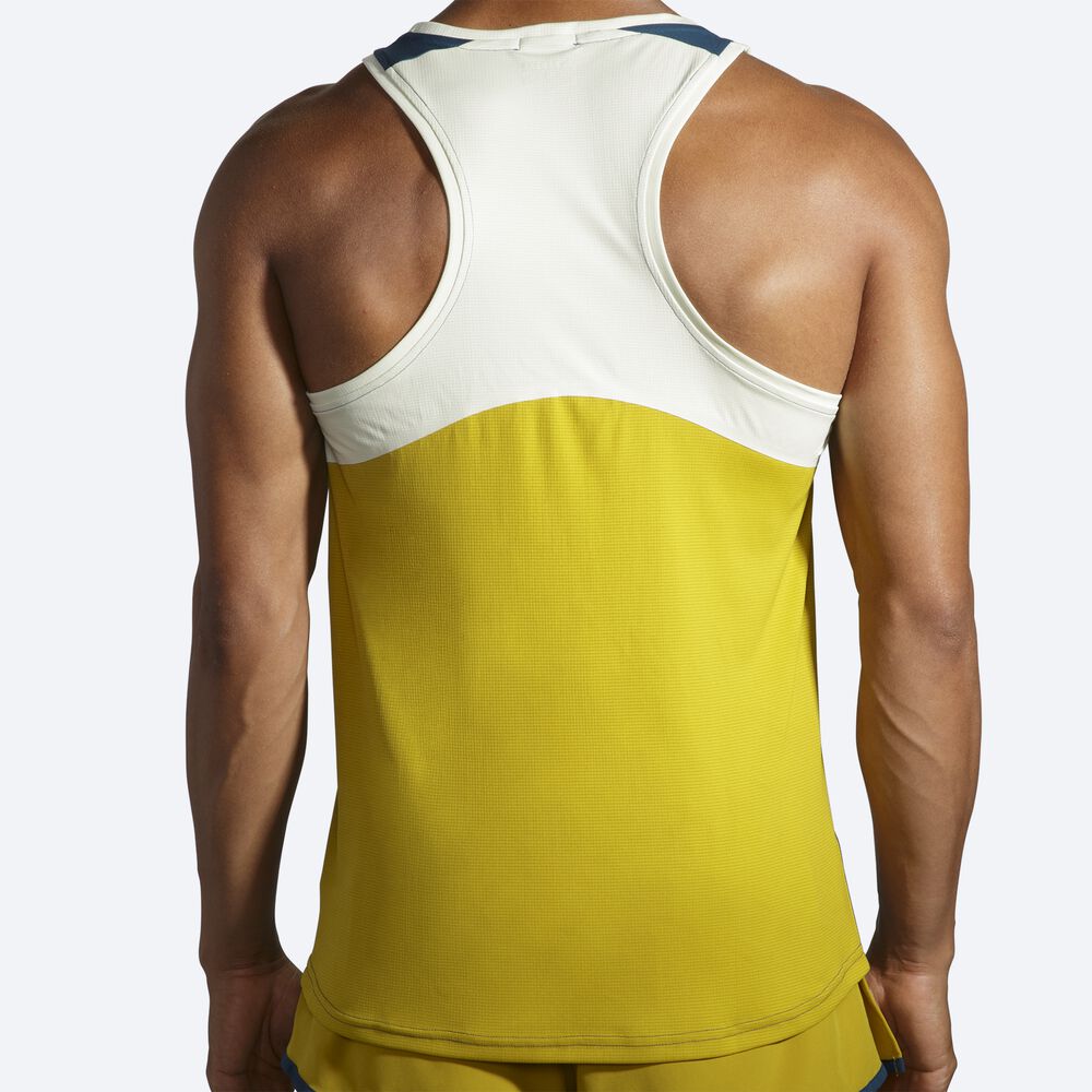 Brooks Atmosphere Singlet Erkek Atlet Indigo/Turuncu | TR-569423