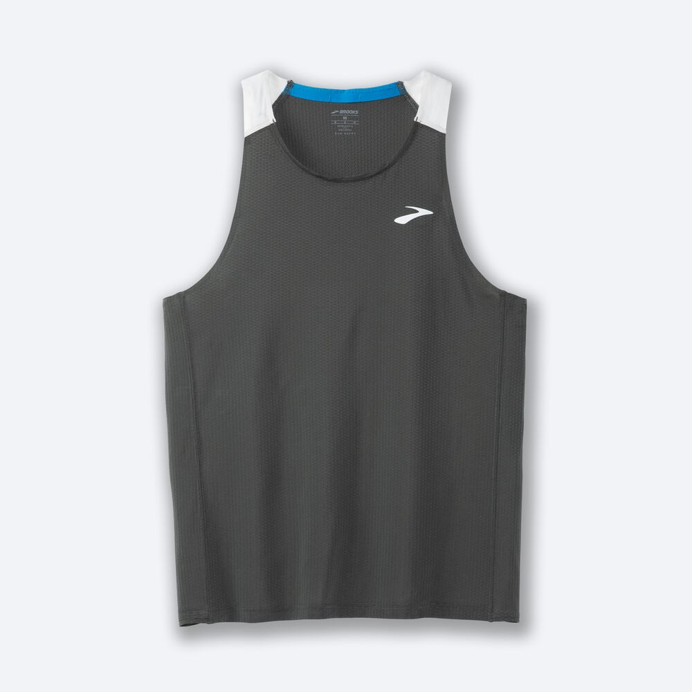 Brooks Atmosphere Singlet Erkek Atlet Koyu Gri/Gri | TR-135648