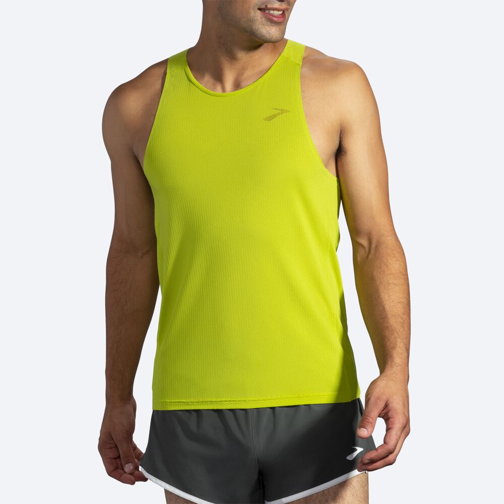 Brooks Atmosphere Singlet Erkek Atlet Sarı | TR-147653