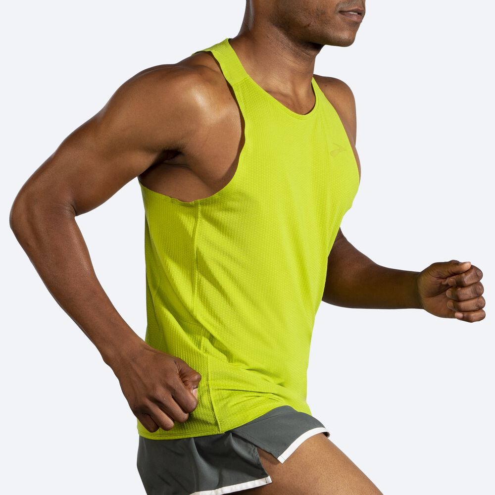 Brooks Atmosphere Singlet Erkek Atlet Sarı | TR-147653