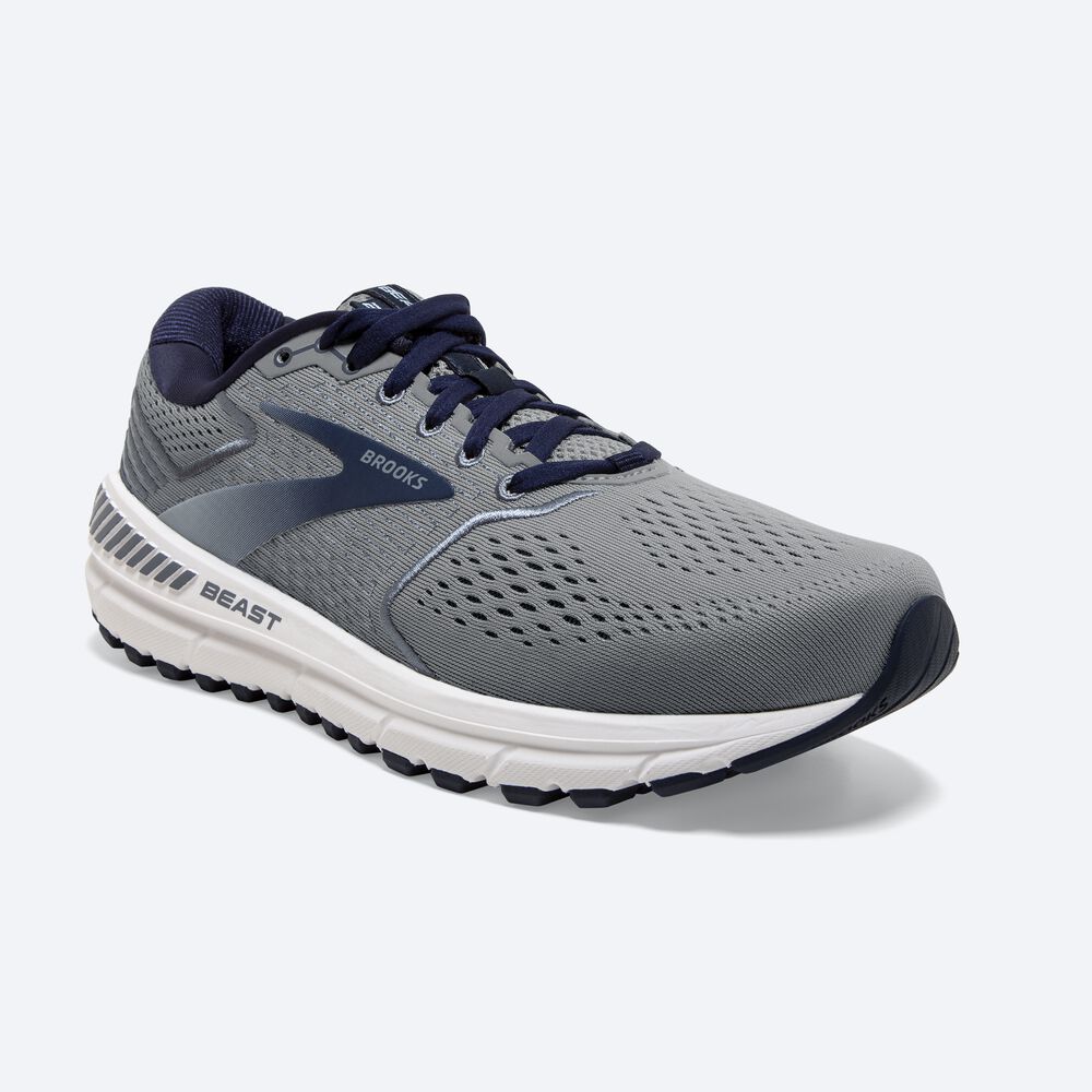 Brooks Beast '20 Erkek Koşu Ayakkabısı Mavi/Gri/Lacivert | TR-512946