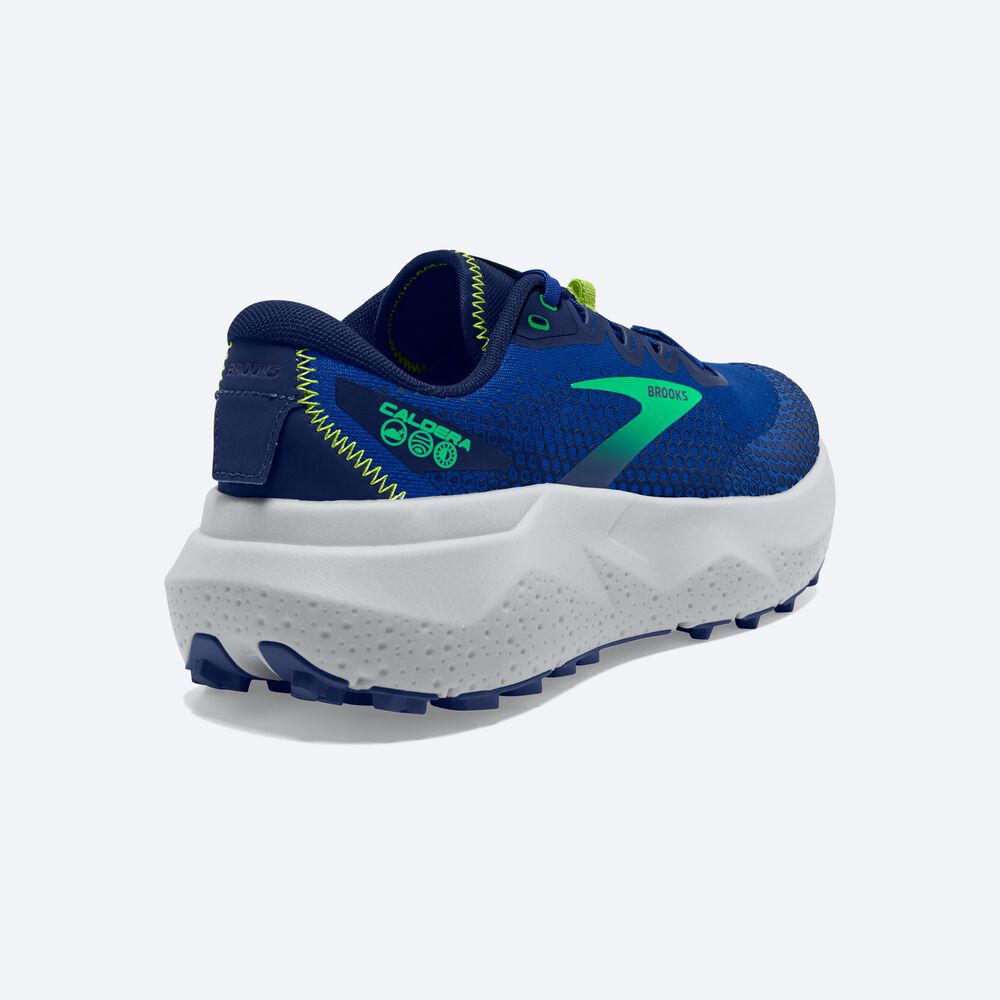 Brooks Caldera 6 Erkek Trail Koşu Ayakkabısı Mavi/Yeşil | TR-173809