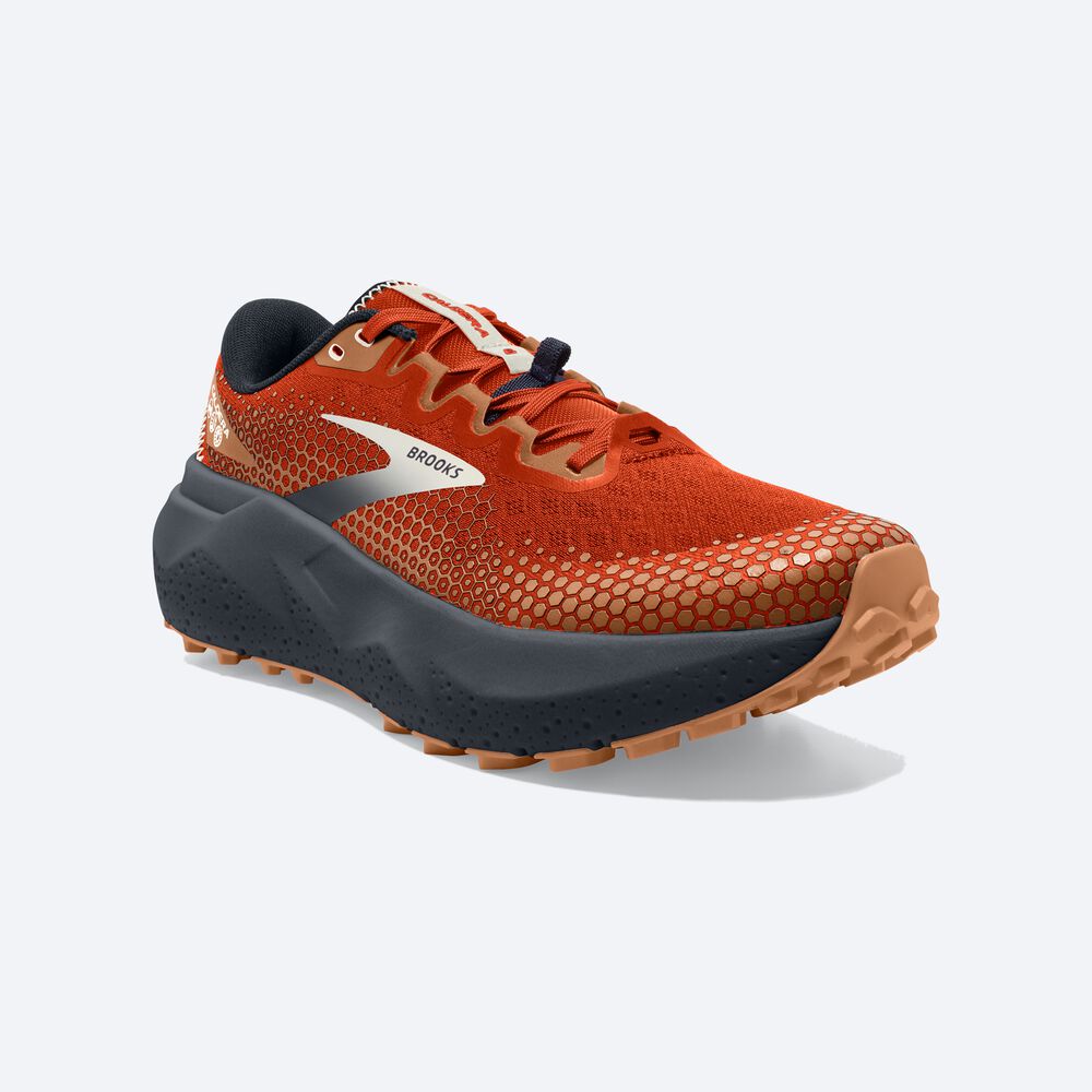 Brooks Caldera 6 Erkek Trail Koşu Ayakkabısı Turuncu/Lacivert | TR-235849