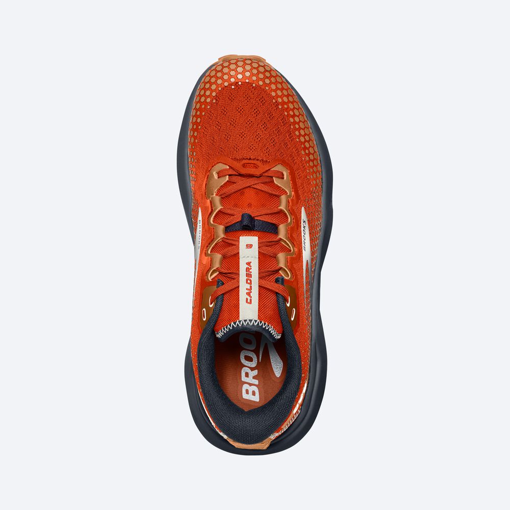 Brooks Caldera 6 Erkek Trail Koşu Ayakkabısı Turuncu/Lacivert | TR-235849