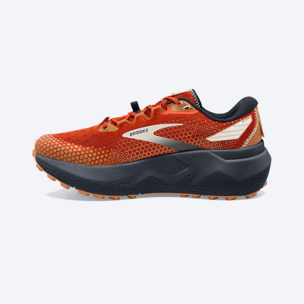 Brooks Caldera 6 Erkek Trail Koşu Ayakkabısı Turuncu/Lacivert | TR-235849