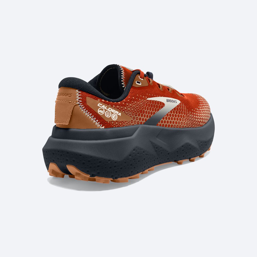 Brooks Caldera 6 Erkek Trail Koşu Ayakkabısı Turuncu/Lacivert | TR-235849