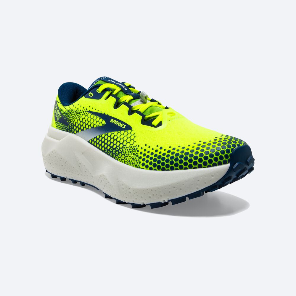 Brooks Caldera 6 Erkek Trail Koşu Ayakkabısı Sarı/Lacivert | TR-293485