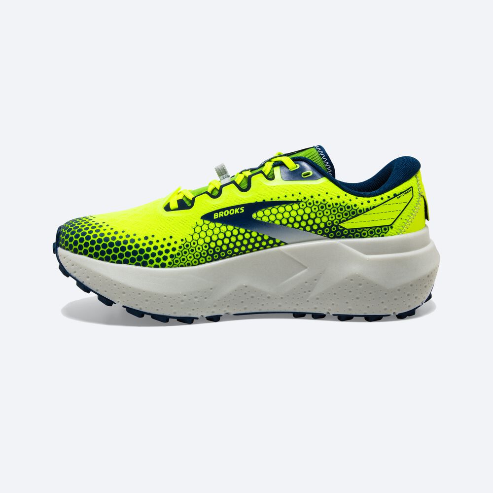 Brooks Caldera 6 Erkek Trail Koşu Ayakkabısı Sarı/Lacivert | TR-293485