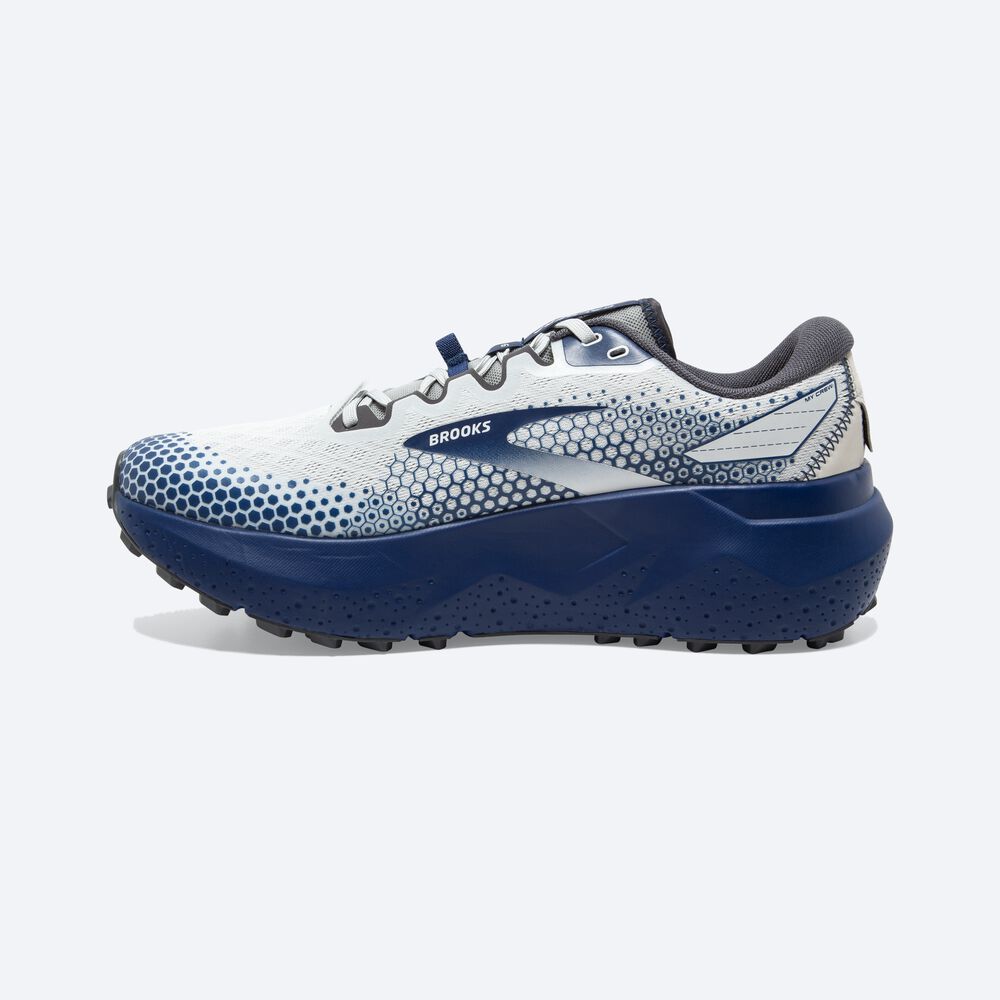 Brooks Caldera 6 Erkek Trail Koşu Ayakkabısı Gri/Mavi | TR-508921