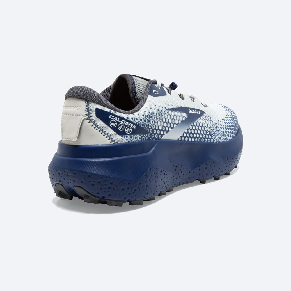 Brooks Caldera 6 Erkek Trail Koşu Ayakkabısı Gri/Mavi | TR-508921