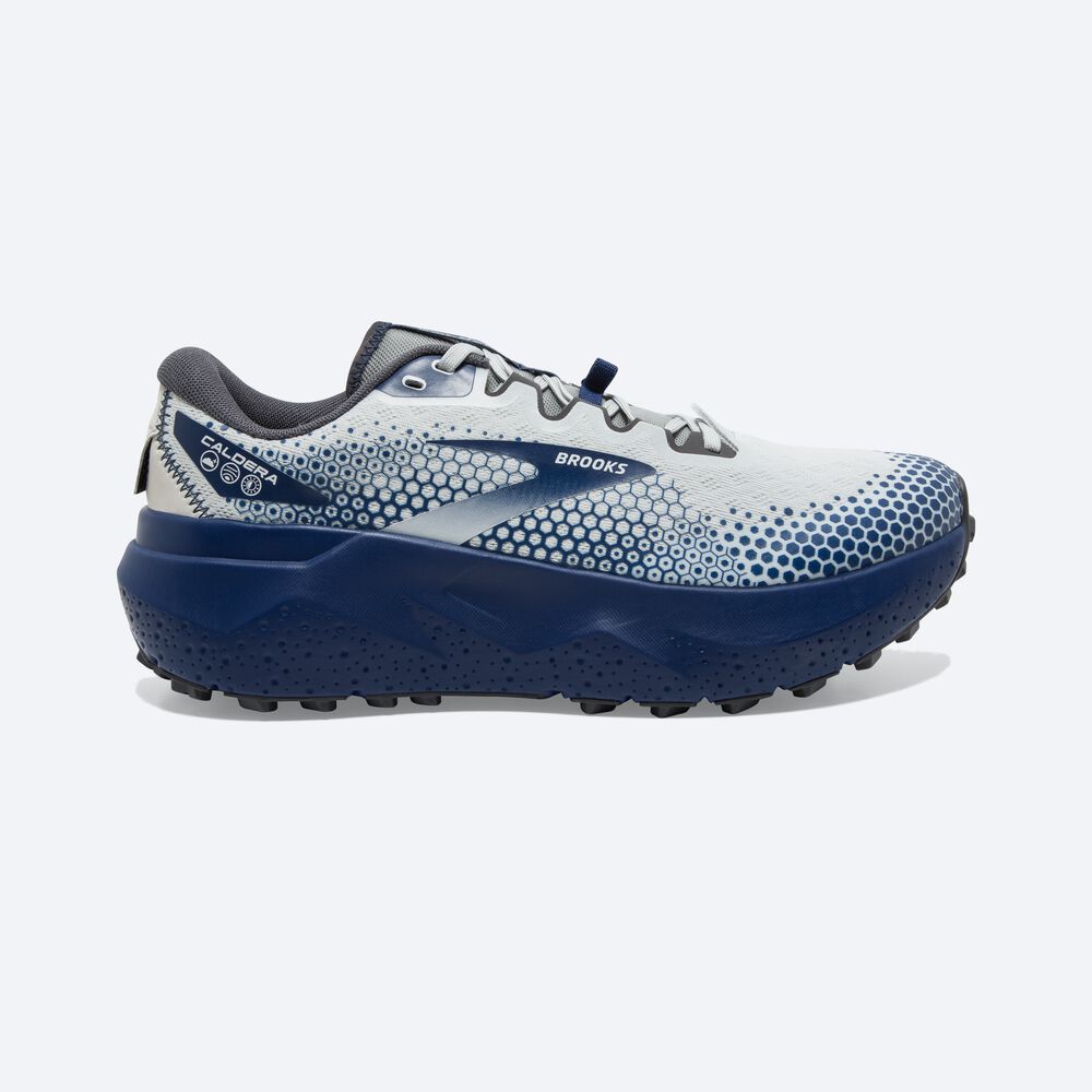 Brooks Caldera 6 Erkek Trail Koşu Ayakkabısı Gri/Mavi | TR-508921