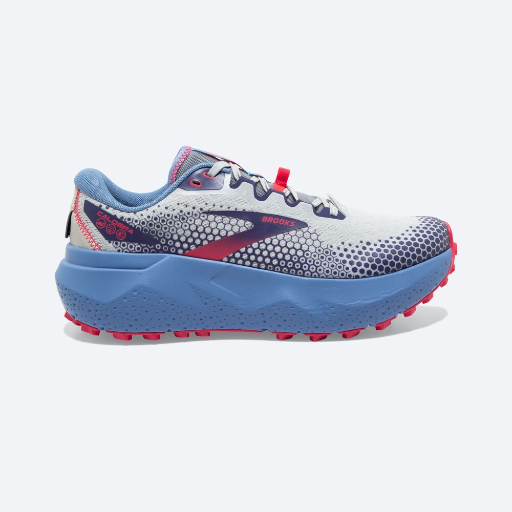 Brooks Caldera 6 Kadın Trail Koşu Ayakkabısı Mavi/Pembe | TR-320841