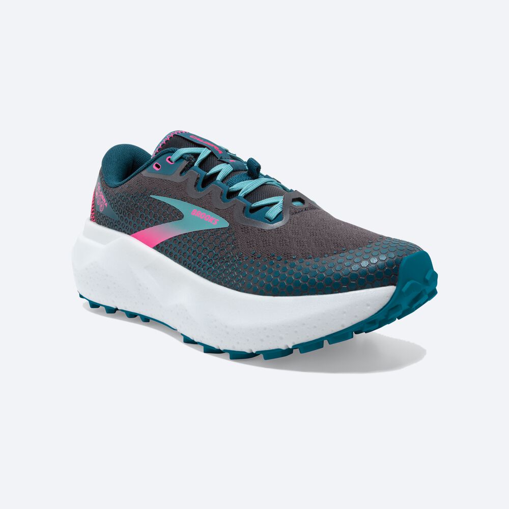 Brooks Caldera 6 Kadın Trail Koşu Ayakkabısı Mavi Mercan/Pembe | TR-467082