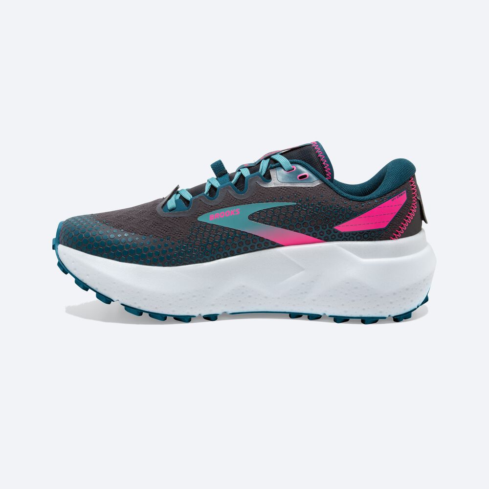 Brooks Caldera 6 Kadın Trail Koşu Ayakkabısı Mavi Mercan/Pembe | TR-467082