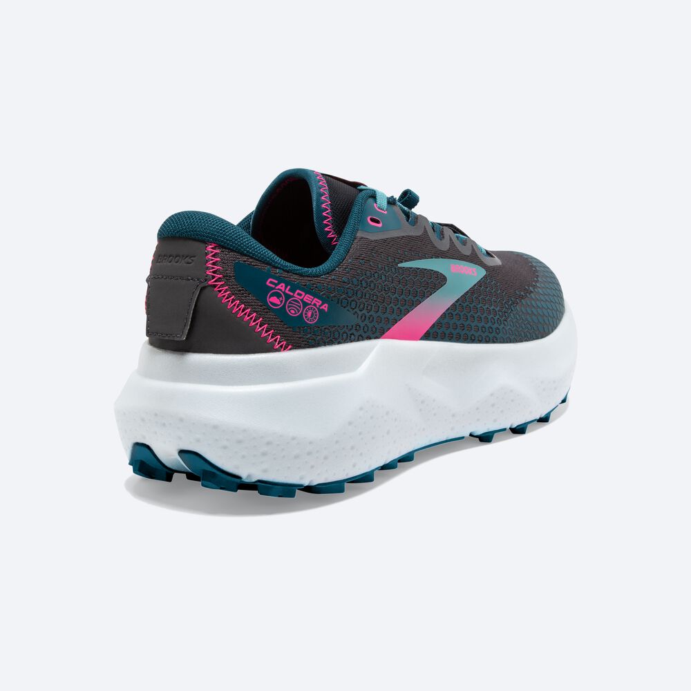 Brooks Caldera 6 Kadın Trail Koşu Ayakkabısı Mavi Mercan/Pembe | TR-467082