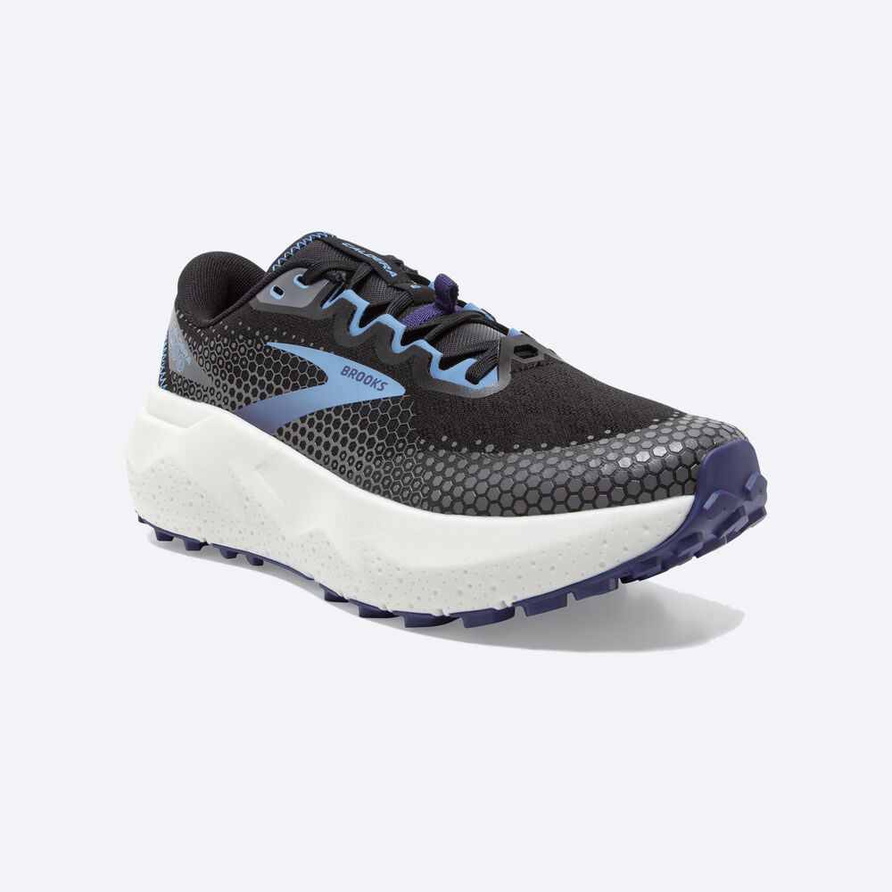 Brooks Caldera 6 Kadın Trail Koşu Ayakkabısı Siyah/Mavi/Gri | TR-643198