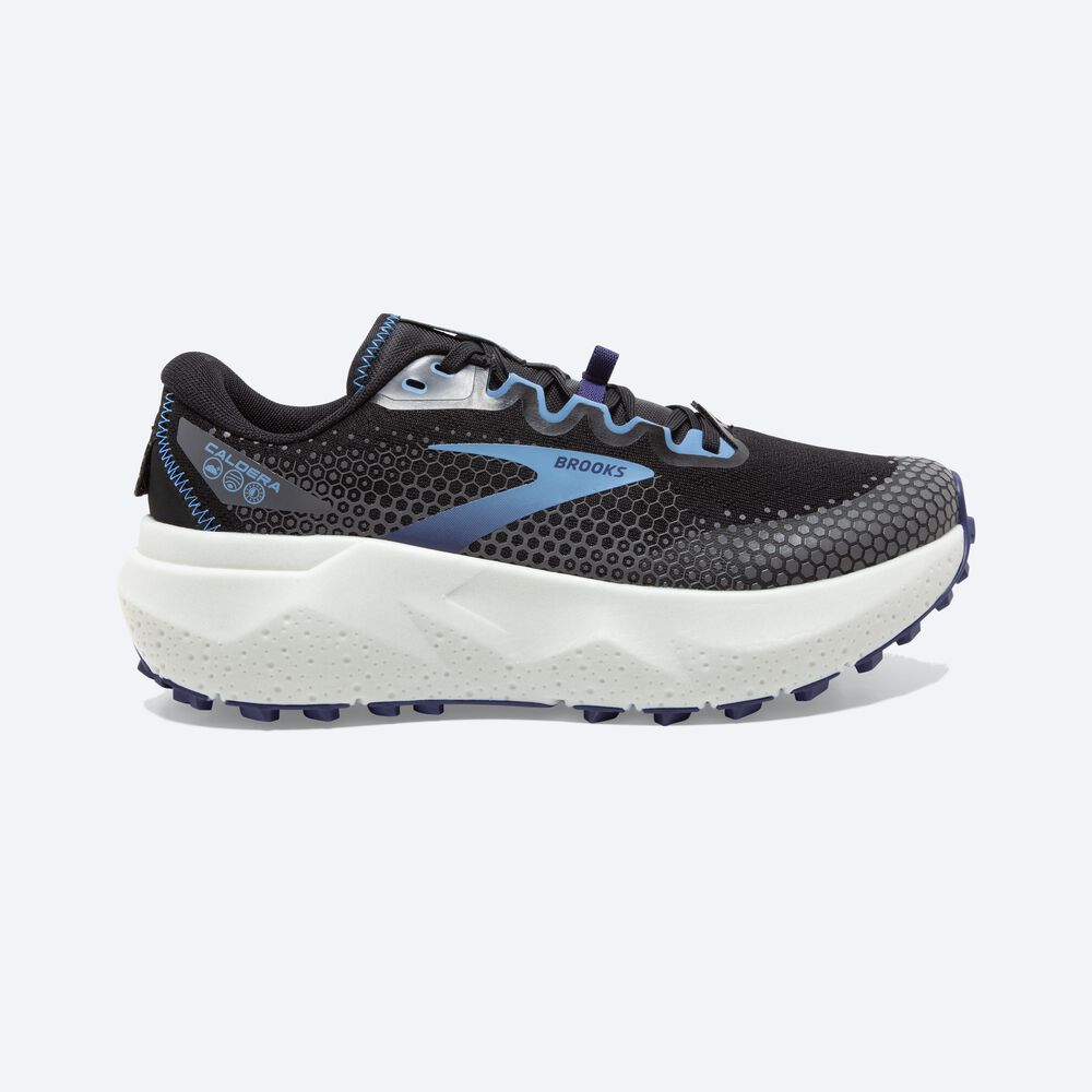 Brooks Caldera 6 Kadın Trail Koşu Ayakkabısı Siyah/Mavi/Gri | TR-643198