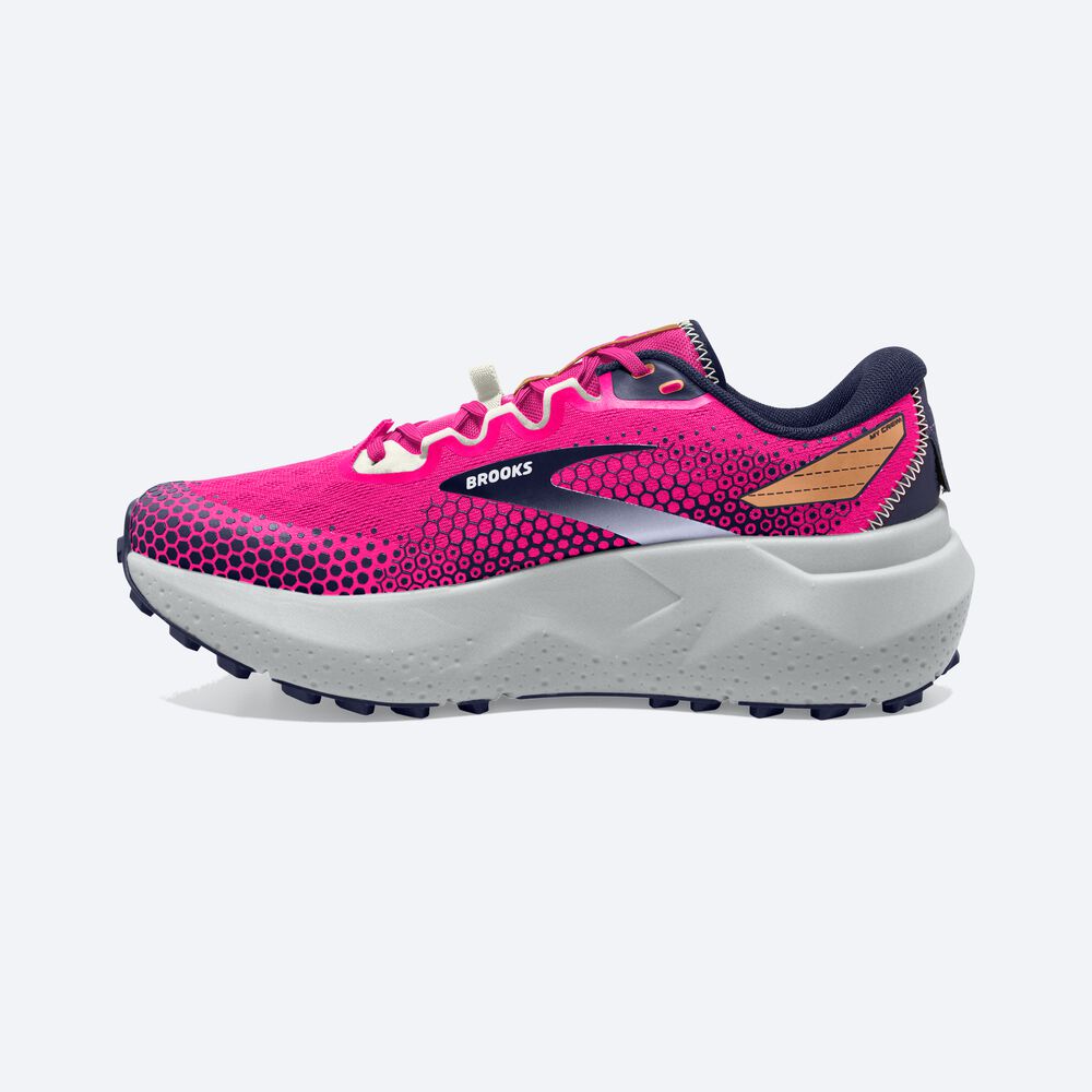 Brooks Caldera 6 Kadın Trail Koşu Ayakkabısı Pembe/Lacivert | TR-958012