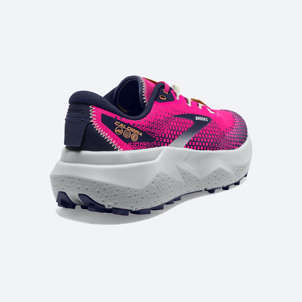 Brooks Caldera 6 Kadın Trail Koşu Ayakkabısı Pembe/Lacivert | TR-958012