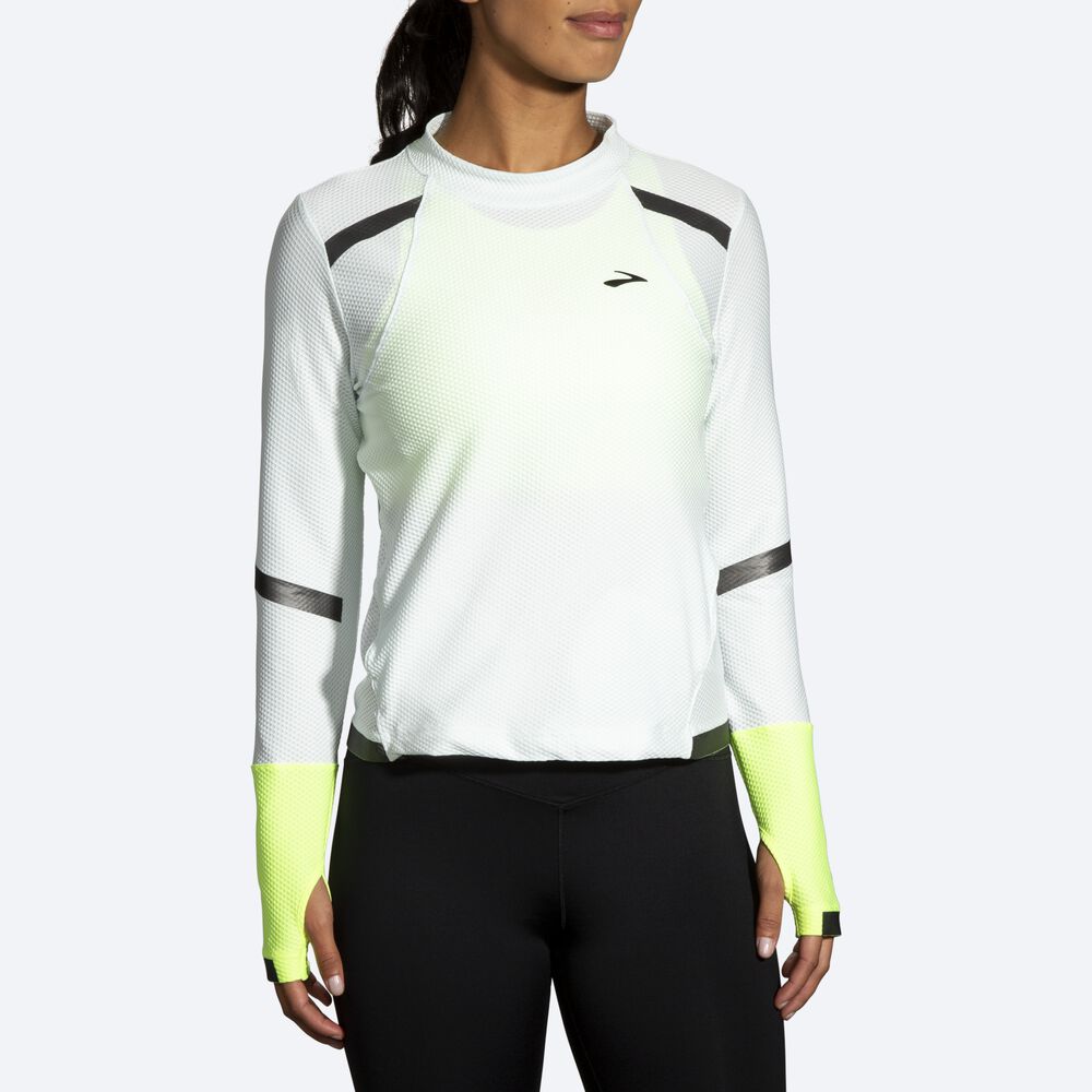 Brooks Carbonite Long Sleeve Kadın Tişört Gri | TR-536190