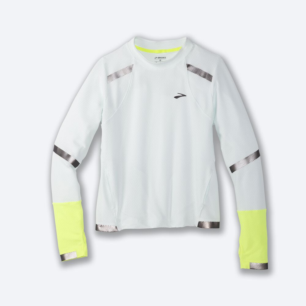 Brooks Carbonite Long Sleeve Kadın Tişört Gri | TR-536190