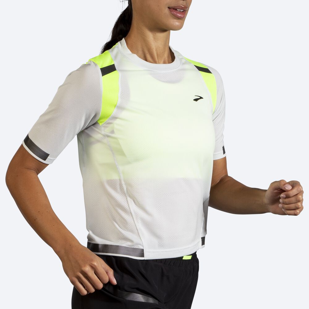 Brooks Carbonite Short Sleeve Kadın Tişört Gri | TR-548921