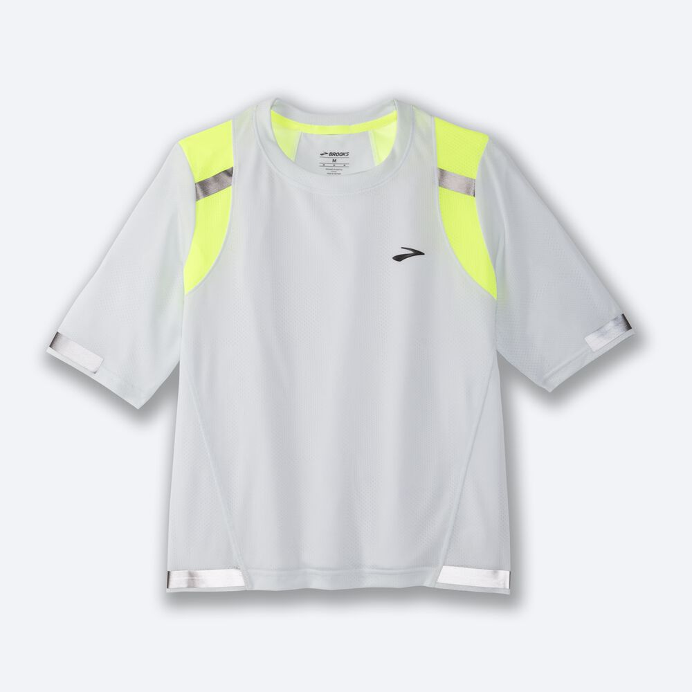 Brooks Carbonite Short Sleeve Kadın Tişört Gri | TR-548921