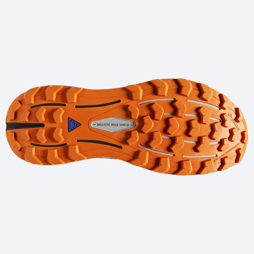 Brooks Cascadia 16 Erkek Trail Koşu Ayakkabısı Gri/Turuncu | TR-096472