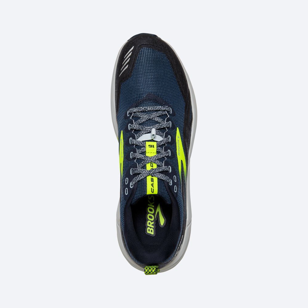 Brooks Cascadia 16 Erkek Trail Koşu Ayakkabısı Kahverengi/Lacivert | TR-712940