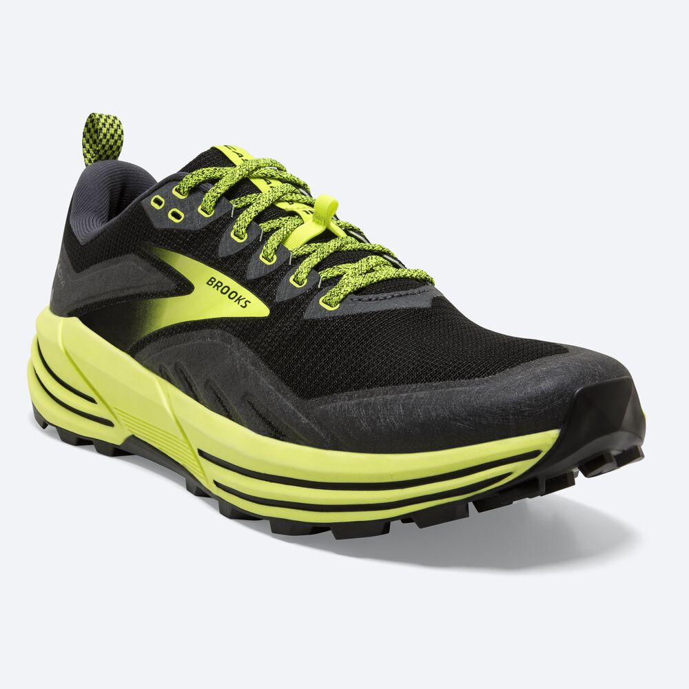 Brooks Cascadia 16 Erkek Trail Koşu Ayakkabısı Siyah | TR-814035