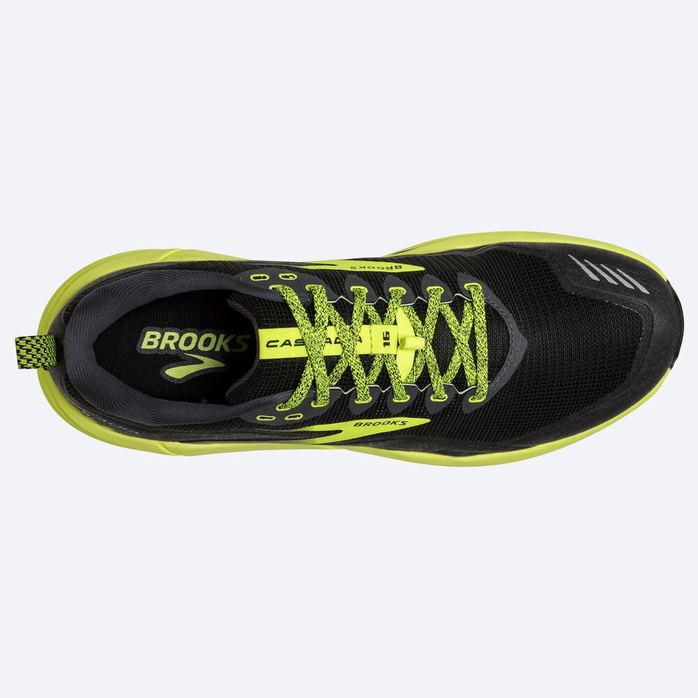 Brooks Cascadia 16 Erkek Trail Koşu Ayakkabısı Siyah | TR-814035