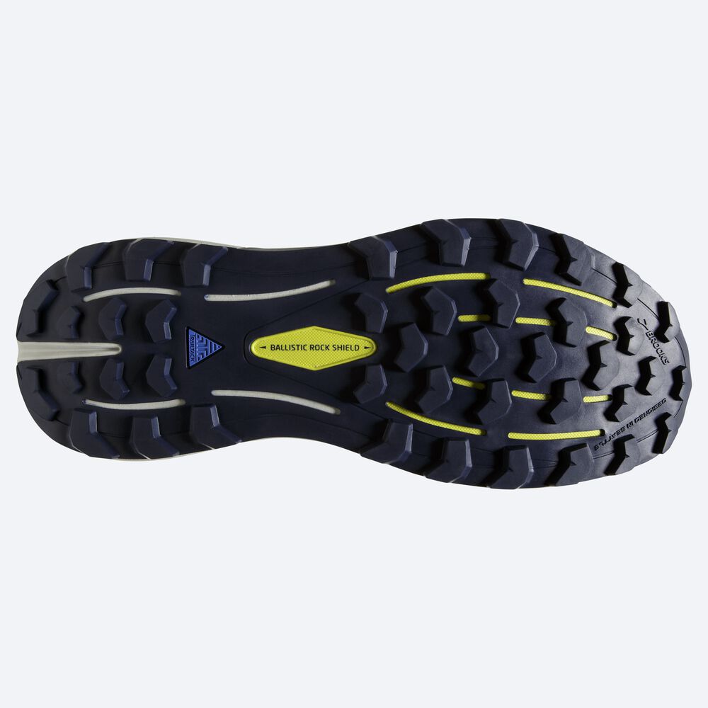 Brooks Cascadia 16 Erkek Trail Koşu Ayakkabısı Mavi/Lacivert/Açık Yeşil | TR-856917