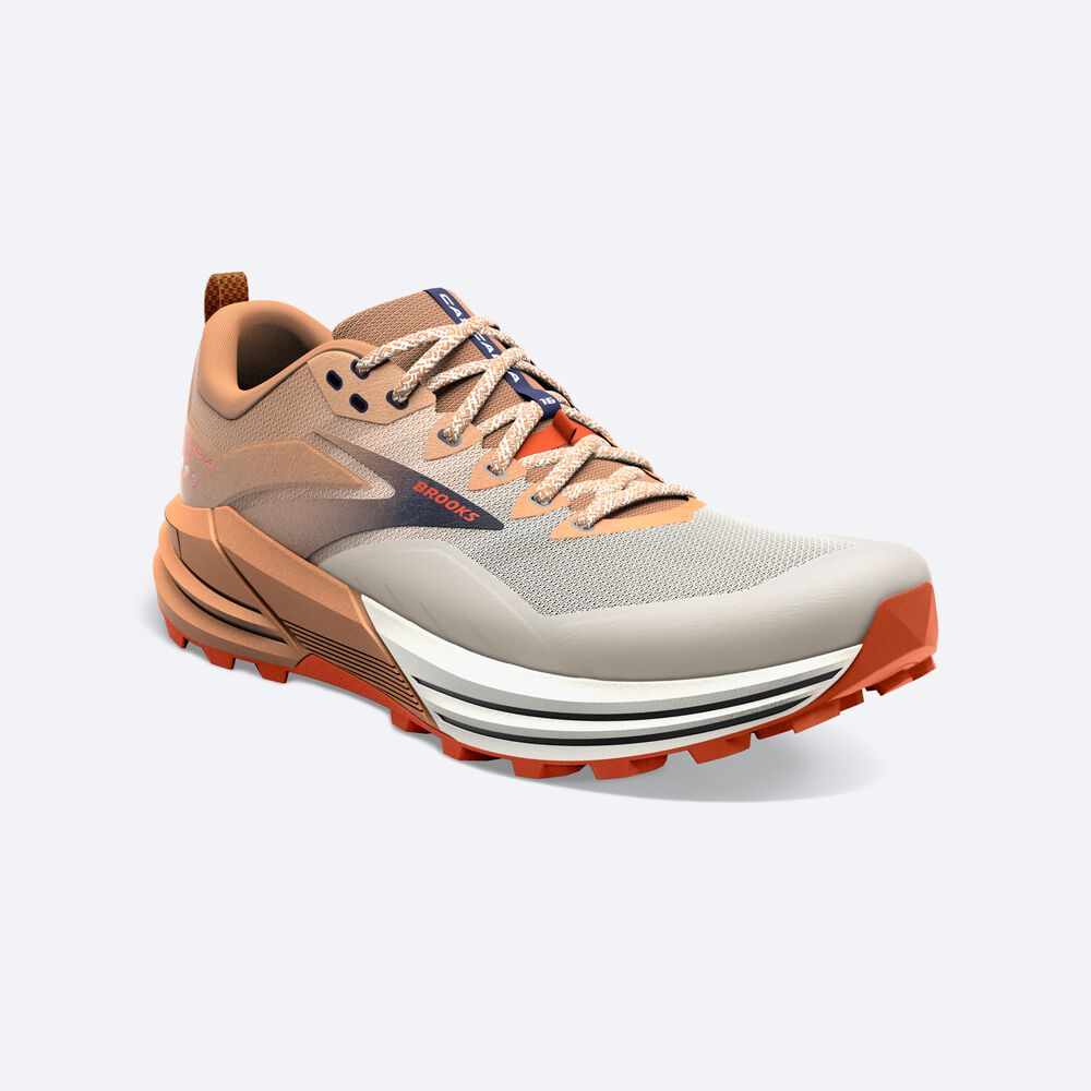 Brooks Cascadia 16 Erkek Trail Koşu Ayakkabısı Beyaz | TR-860249