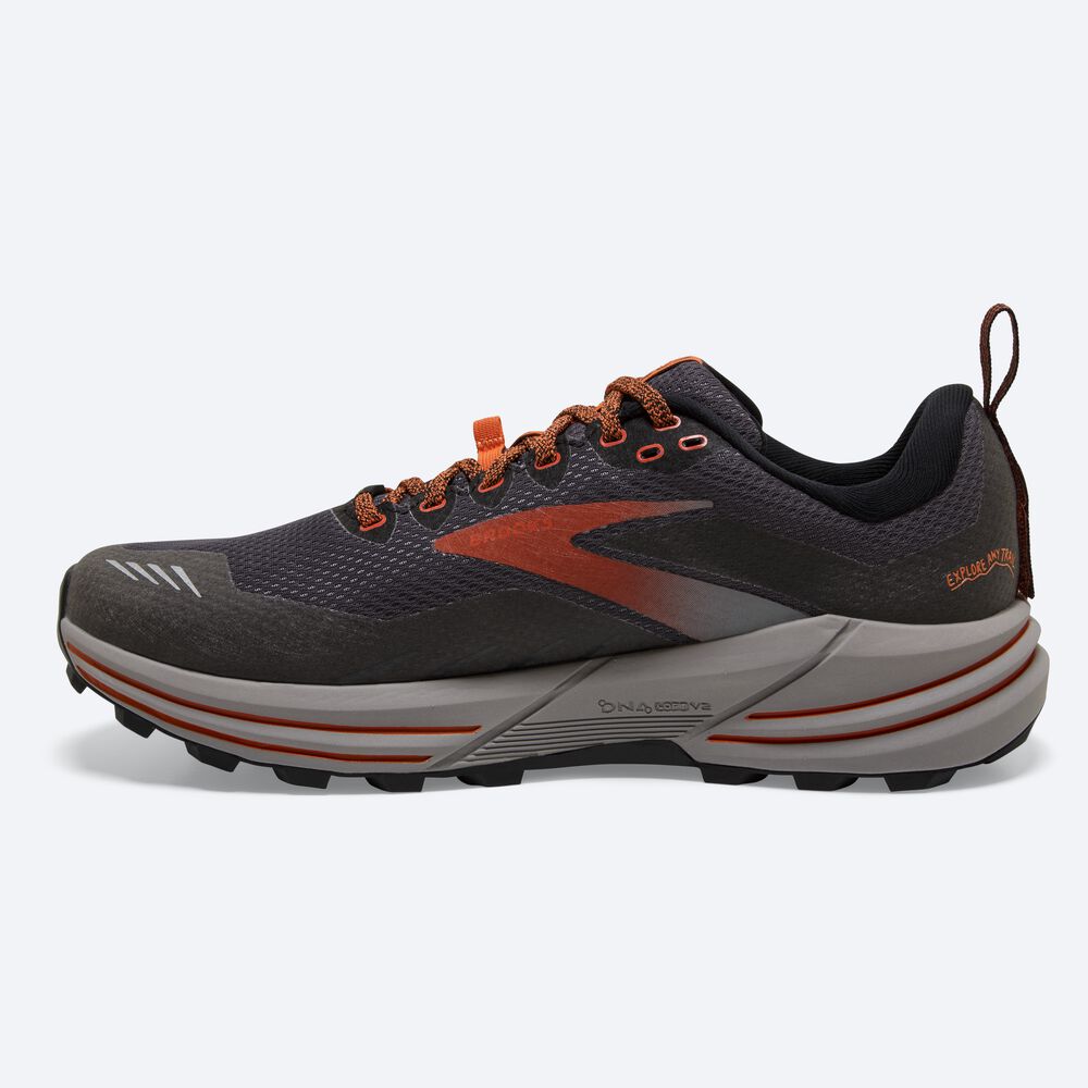 Brooks Cascadia 16 GTX Erkek Trail Koşu Ayakkabısı Siyah | TR-536270