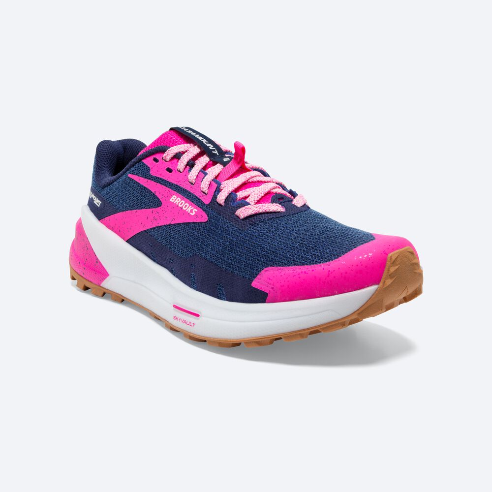 Brooks Catamount 2 Kadın Trail Koşu Ayakkabısı Lacivert/Pembe | TR-102498