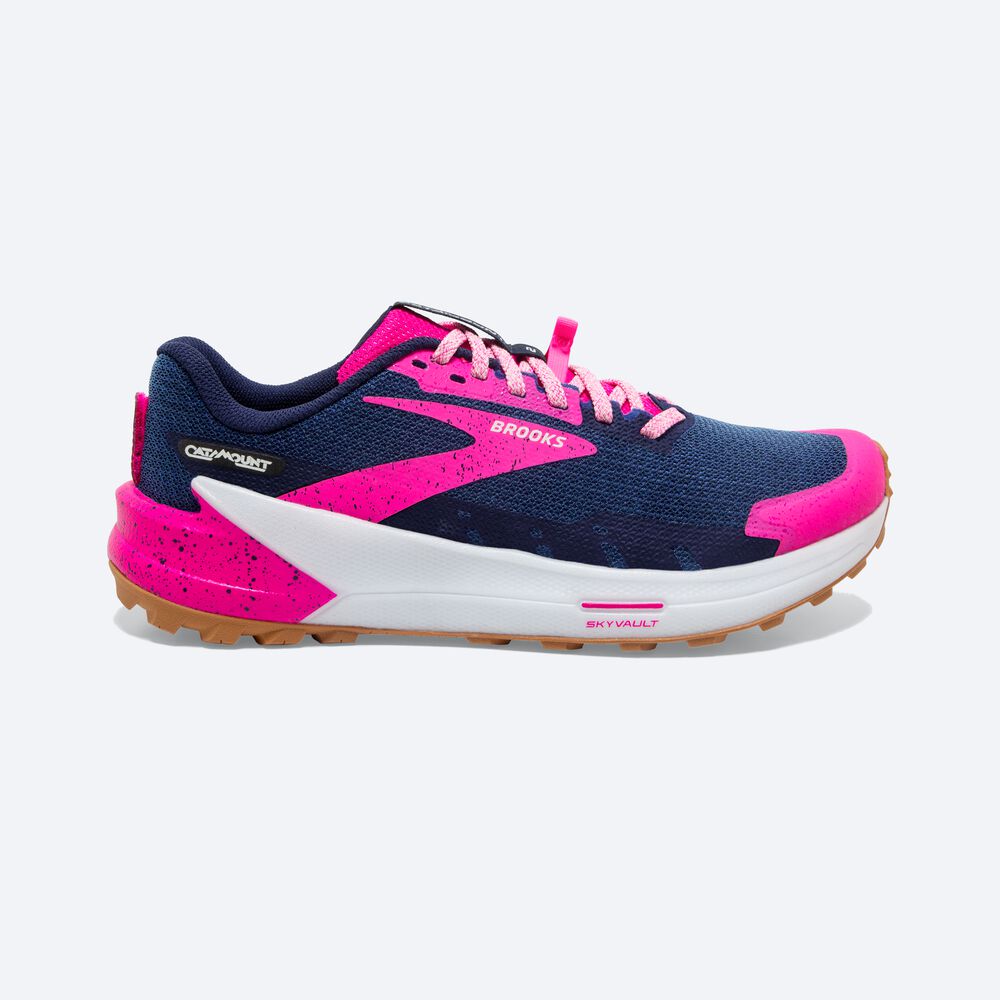 Brooks Catamount 2 Kadın Trail Koşu Ayakkabısı Lacivert/Pembe | TR-102498