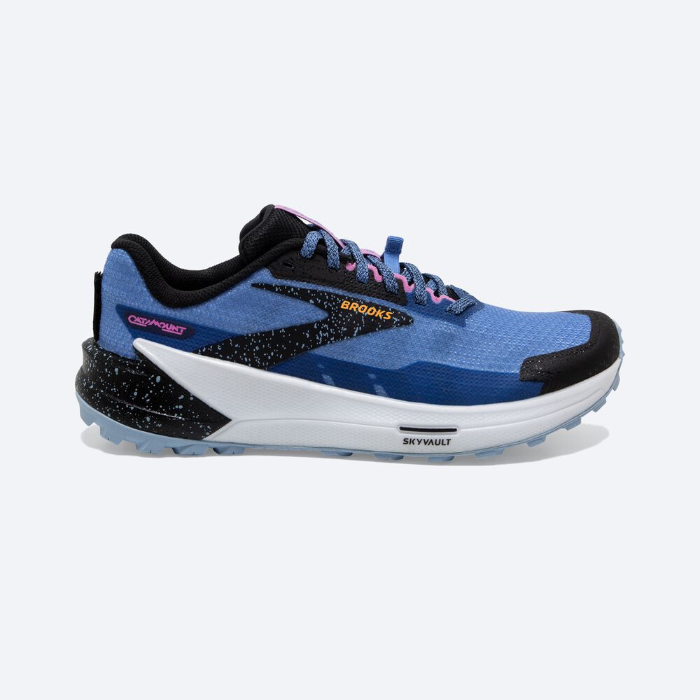 Brooks Catamount 2 Kadın Trail Koşu Ayakkabısı Mavi/Siyah/Sarı | TR-798453