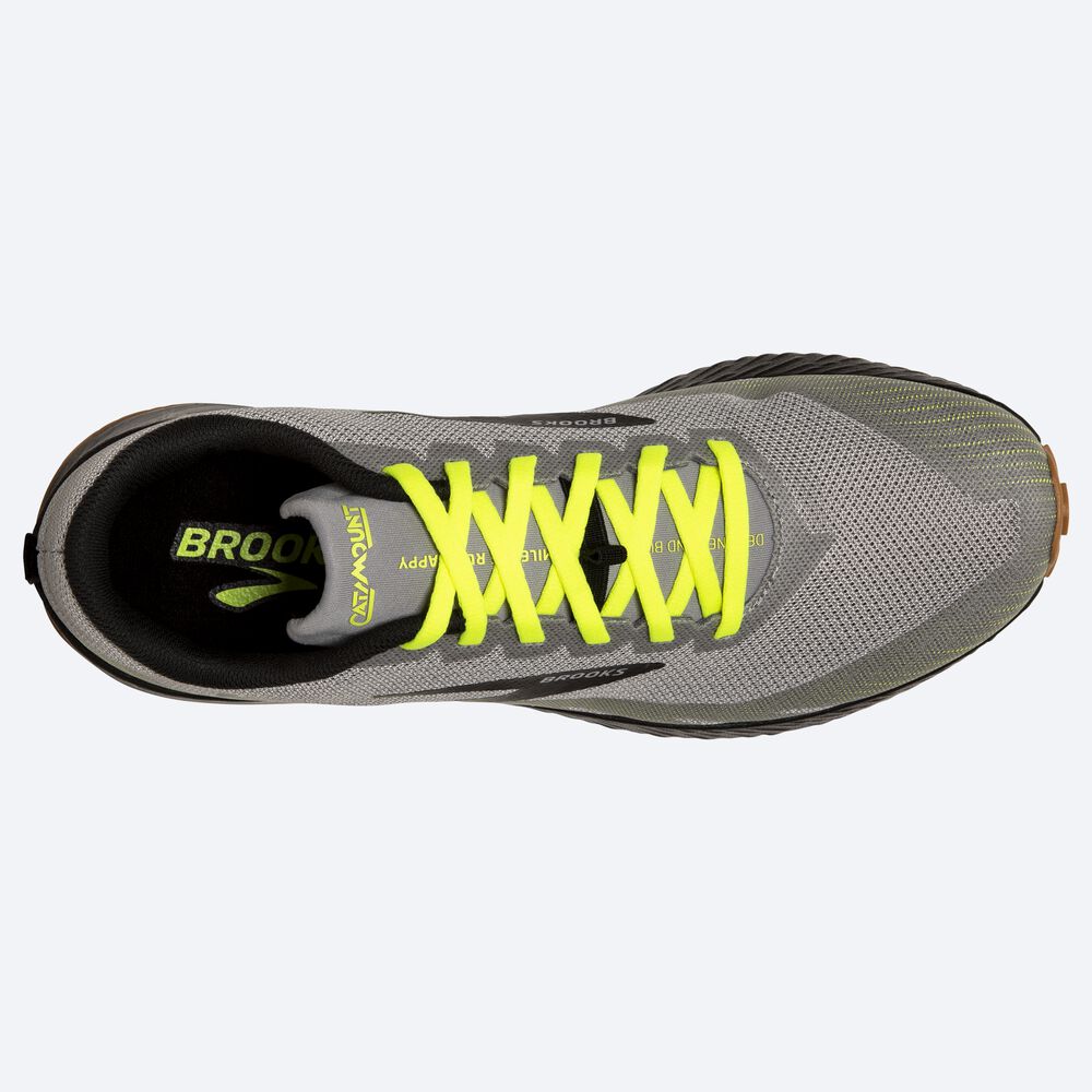 Brooks Catamount Erkek Trail Koşu Ayakkabısı Gri/Siyah | TR-821064