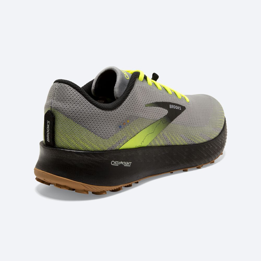 Brooks Catamount Erkek Trail Koşu Ayakkabısı Gri/Siyah | TR-821064