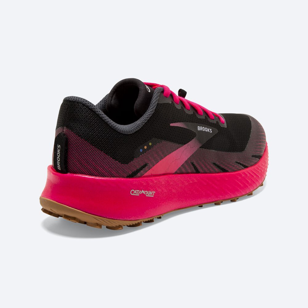 Brooks Catamount Kadın Trail Koşu Ayakkabısı Siyah/Pembe | TR-540728