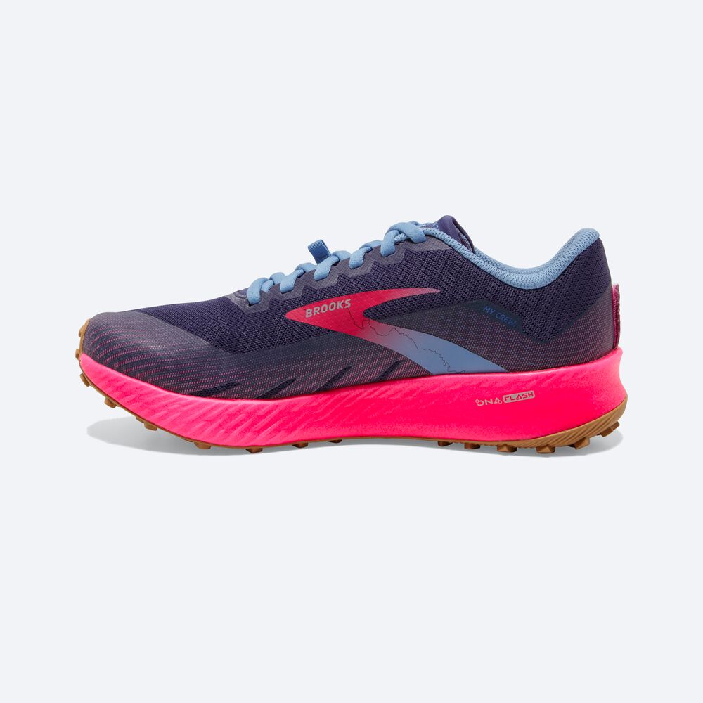 Brooks Catamount Kadın Trail Koşu Ayakkabısı Koyu/Pembe | TR-692054