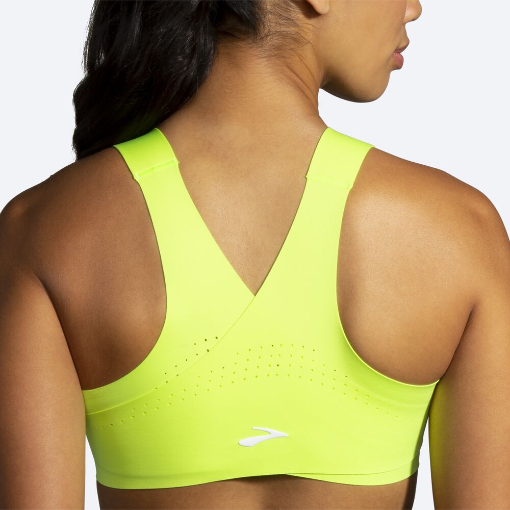 Brooks Dare Crossback Run Bra Kadın Spor Sütyeni Sarı | TR-025476