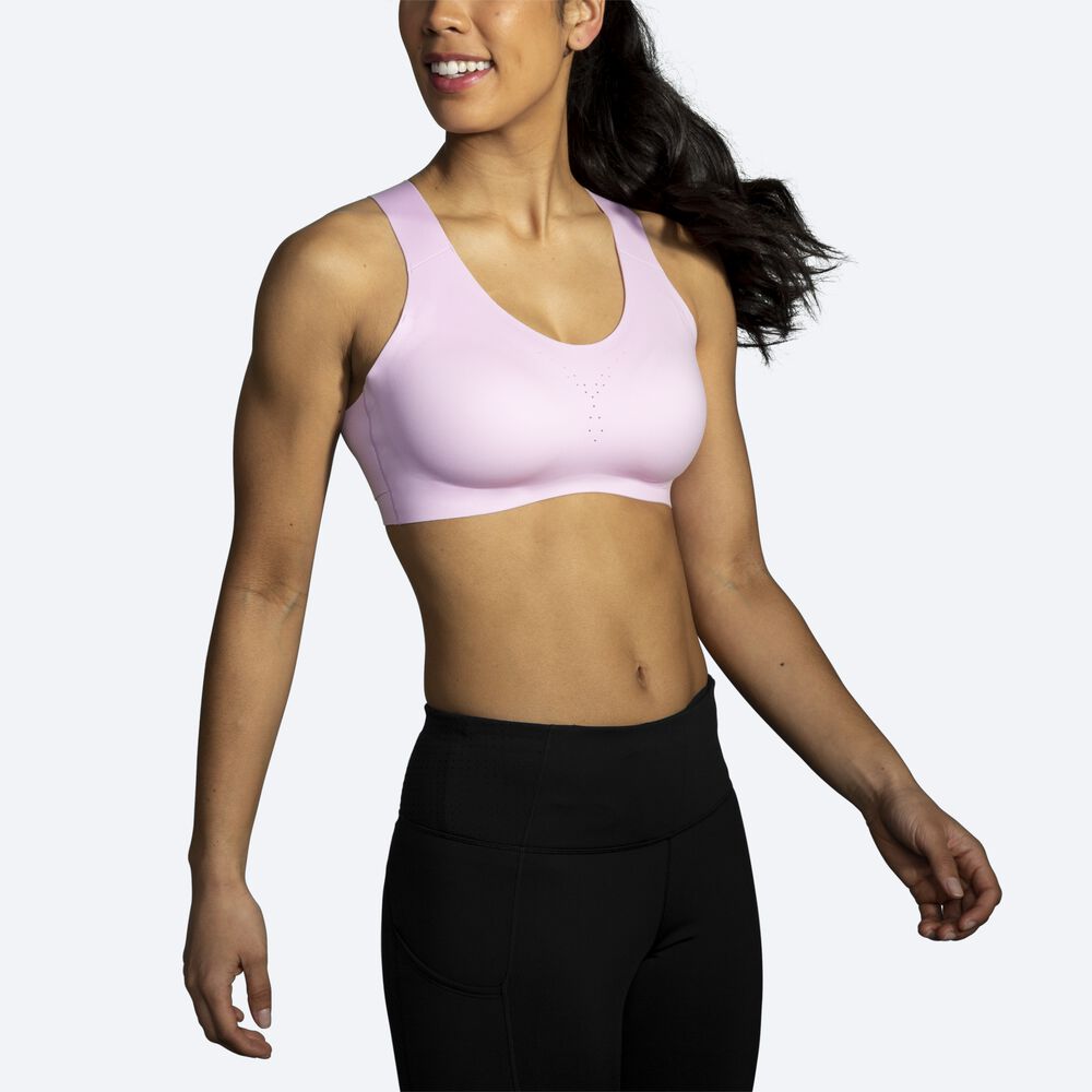 Brooks Dare Crossback Run Bra Kadın Spor Sütyeni Mor | TR-038624