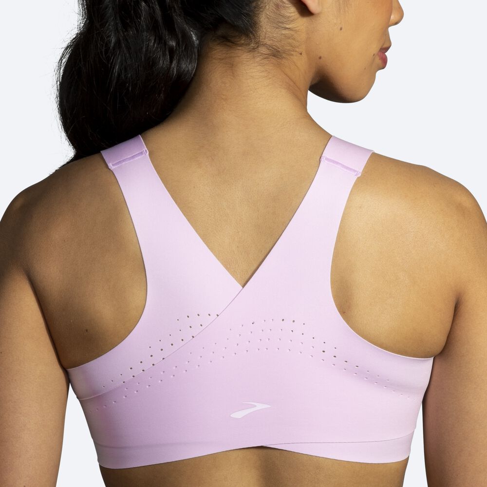 Brooks Dare Crossback Run Bra Kadın Spor Sütyeni Mor | TR-038624