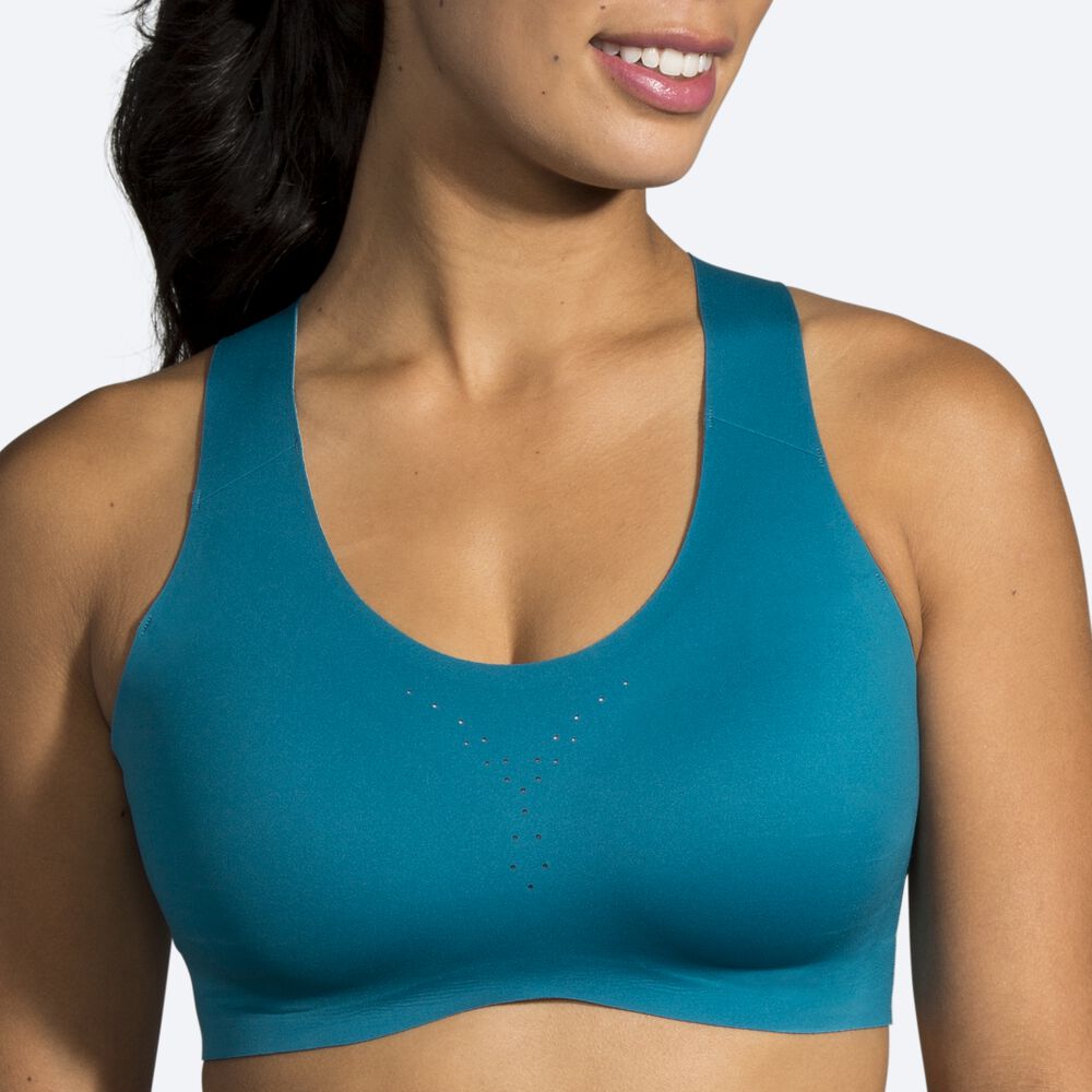 Brooks Dare Crossback Run Bra Kadın Spor Sütyeni Mavi | TR-142987