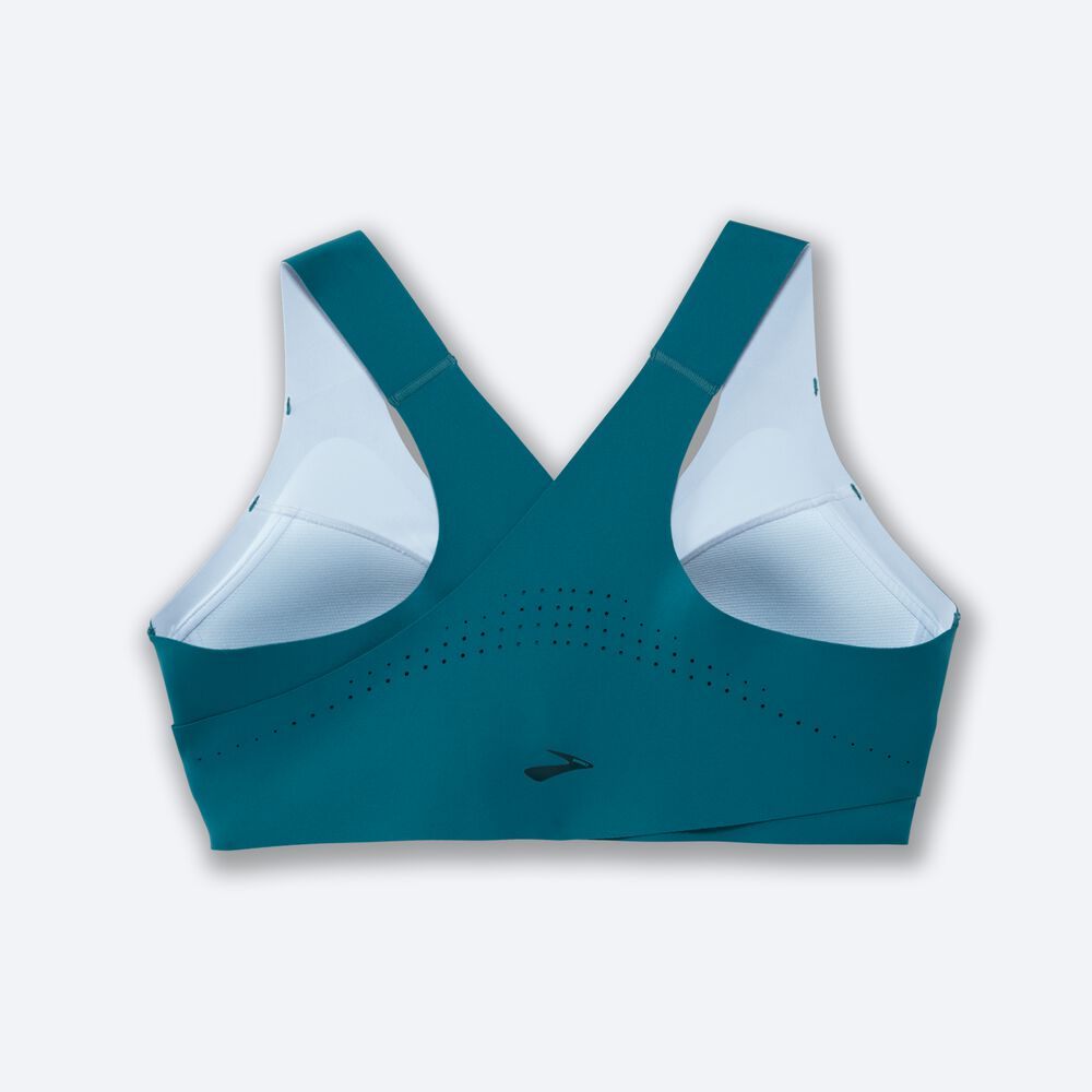 Brooks Dare Crossback Run Bra Kadın Spor Sütyeni Mavi | TR-142987