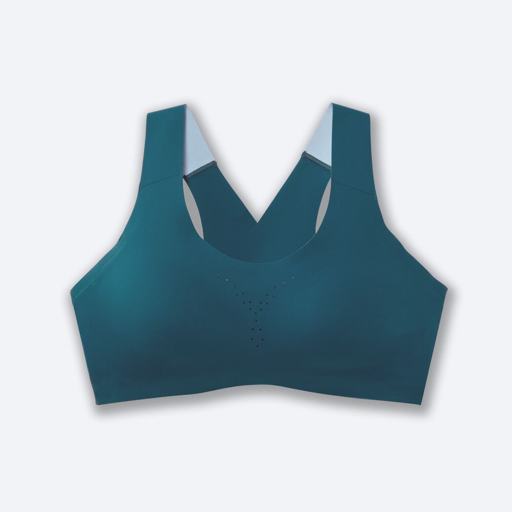 Brooks Dare Crossback Run Bra Kadın Spor Sütyeni Mavi | TR-142987